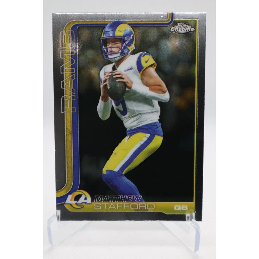 2025 Topps Chrome Football Base #169 Matthew Stafford Los Angeles Rams Buyback